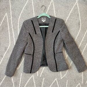 Anne Klein Black and White Tweed Blazer
